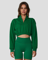 Half-Zip Cropped Jumper | Grounded Crop Shop Boutique